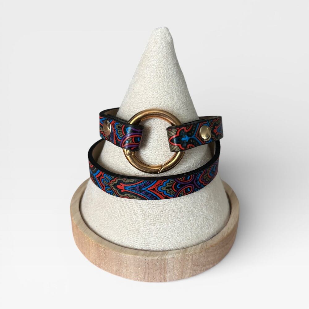 Multicolor Paisley Ring Wrap Bracelet